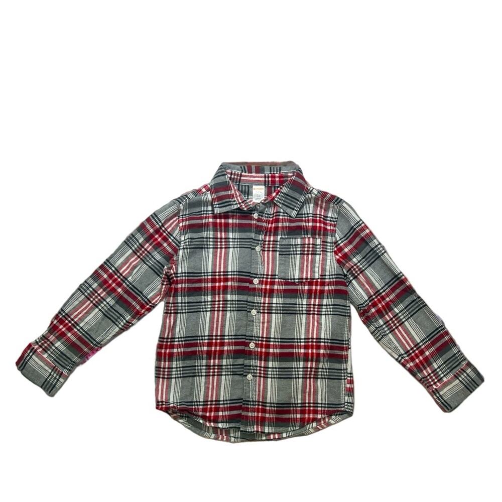 Gymboree Boys Flannel Plaid Button-Down Shirt - Medium (7-8)